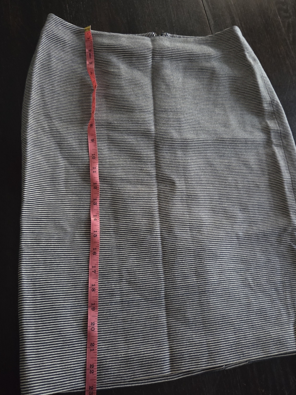 Talbots Black and White Striped Pencil Skirt - Picture 4 of 6